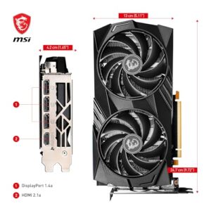 MSI GeForce RTX 4060 Gaming X 8G Graphics Card - RTX 4060 GPU, 8GB GDDR6 (17Gbps/128-bit), PCIe 4.0 - Twin FROZR 9 (2 x TORX Fan 5.0), RGB - HDMI 2.1, DisplayPort 1.4a