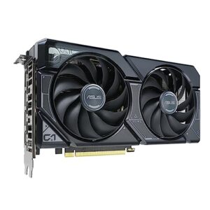 ASUS Dual GeForce RTX 4060 OC Edition 8GB GDDR6 (PCIe 4.0, 8GB GDDR6, DLSS 3, HDMI 2.1a, DisplayPort 1.4a, 2.5-slot design, Axial-tech fan design, 0dB technology, and more)