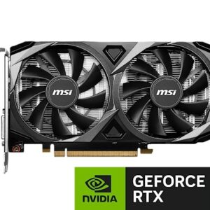 MSI Gaming GeForce RTX 3050 8GB GDRR6 Boost Clock: 1807 MHz 128-Bit HDMI/DP PCIe 4 Torx Twin Fans Ampere OC Graphics Card (RTX 3050 Ventus 2X XS 8G OC)