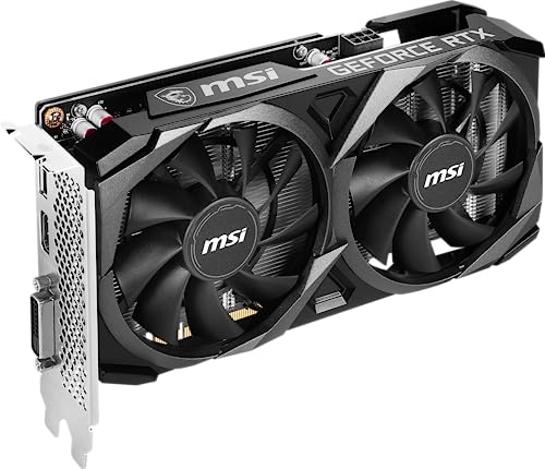 MSI Gaming GeForce RTX 3050 8GB GDRR6 Boost Clock: 1807 MHz 128-Bit HDMI/DP PCIe 4 Torx Twin Fans Ampere OC Graphics Card (RTX 3050 Ventus 2X XS 8G OC)