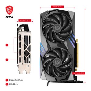 MSI GeForce RTX 4060 Ti Gaming X 8G Graphics Card - RTX 4060 Ti GPU, 8GB GDDR6 (18Gbps/128-bit), PCIe 4.0 - Twin FROZR 9 (2 x TORX Fan 5.0), RGB - HDMI 2.1, DisplayPort 1.4a