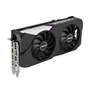 ASUS Dual NVIDIA GeForce RTX 3060 Ti OC Edition Gaming Graphics Card (PCIe 4.0, 8GB GDDR6 Memory, HDMI 2.1, DisplayPort 1.4a, Axial-Tech Fan Design, Dual BIOS, Protective Backplate, GPU Tweak II)