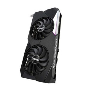 ASUS Dual NVIDIA GeForce RTX 3060 Ti OC Edition Gaming Graphics Card (PCIe 4.0, 8GB GDDR6 Memory, HDMI 2.1, DisplayPort 1.4a, Axial-Tech Fan Design, Dual BIOS, Protective Backplate, GPU Tweak II)