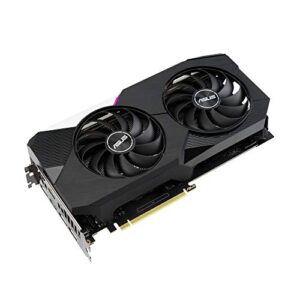 ASUS Dual NVIDIA GeForce RTX 3060 Ti OC Edition Gaming Graphics Card (PCIe 4.0, 8GB GDDR6 Memory, HDMI 2.1, DisplayPort 1.4a, Axial-Tech Fan Design, Dual BIOS, Protective Backplate, GPU Tweak II)