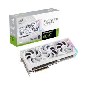 asus rog strix geforce rtx 4090 oc edition gaming graphics card white (pcie 4.0, 24gb gddr6x, hdmi 2.1a, displayport 1.4a)