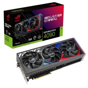 ASUS ROG Strix GeForce RTX 4090 Gaming Graphics Card (PCIe 4.0, 24GB GDDR6X, HDMI 2.1a, DisplayPort 1.4a, DLSS3 Support, Supports 4K)