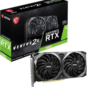 MSI GeForce RTX 3060 DirectX 12 Ultimate RTX 3060 VENTUS 2X 12G OC 12GB 192-Bit GDDR6 PCI Express 4.0 HDCP Ready Video Card