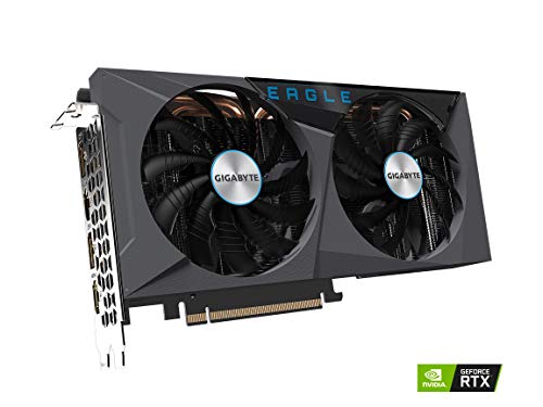 GIGABYTE GeForce RTX 3060 Eagle OC 12G Graphics Card, 2X WINDFORCE Fans, 12GB 192-bit GDDR6, GV-N3060EAGLE OC-12GD Video Card (Renewed)