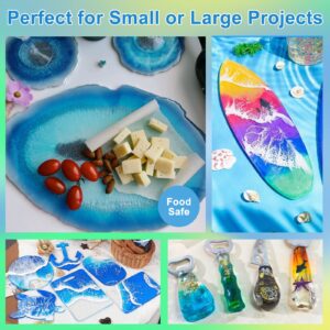 Epoxy Resin, 1 Gallon Super Gloss Epoxy Resin Kit, Self Leveling No Bubble Easy Mix 1:1 Casting & Coating Resin and Hardener Kit for Jewelry Casting, DIY Art, Table Top, Wood