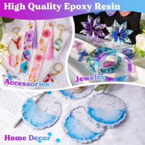 LET'S RESIN 16oz Clear Epoxy Resin,Bubbles Free Casting Resin for Art Crafts, Jewelry Making, Crystal Clear 2 Part Resin and Hardener with Mixing Cups, Stir Stick, Transfer Pipettes, Gloves