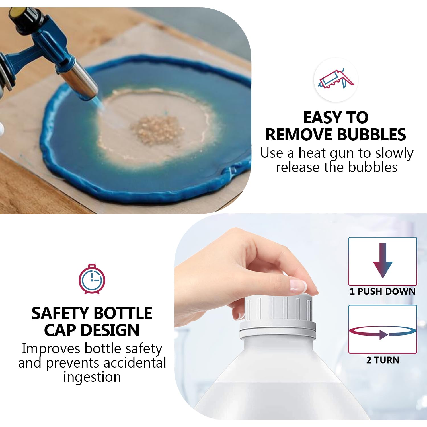 Epoxy Resin 1 Gallon Kit, Crystal Clear Epoxy Resin High Gloss, Easy Mix 1:1 Bubbles Free Art Resin for Coating and Casting, Countertop, Table Top, River Tables, Jewelry, Craft DIY, Molds