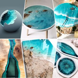 Epoxy Resin 1 Gallon Kit, Crystal Clear Epoxy Resin High Gloss, Easy Mix 1:1 Bubbles Free Art Resin for Coating and Casting, Countertop, Table Top, River Tables, Jewelry, Craft DIY, Molds