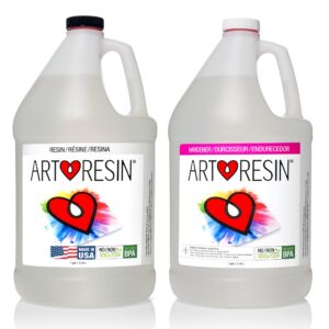 artresin - epoxy resin - clear - non-toxic - 2 gal (1 gal resin + 1 gal hardener) (7.57 l)