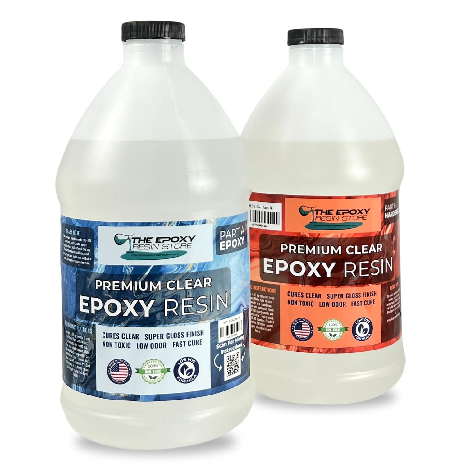 Epoxy Resin 1 Gallon Kit - Crystal Clear Epoxy Resin Kit for Art, Craft, Coasters, Jewelry Making, & Tabletop Coatings, Excellent Resin for Beginners and Top Notch Pros