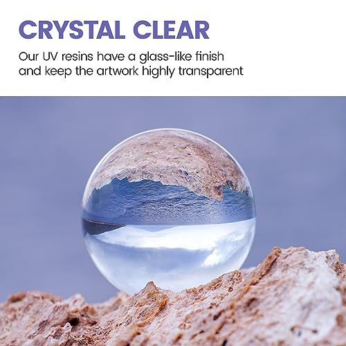 UV Resin 500g, Upgrade Crystal Clear Hard Ultraviolet Epoxy Resin Glue, Low Odor Transparent Solar Cure Sunlight Activated Resin for Jewelry Making, DIY Craft Decoration, Mold, Casting and Coating