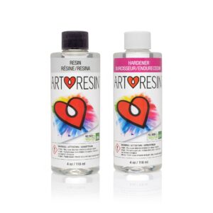 artresin - epoxy resin - clear - non-toxic - 8 oz (4 oz resin + 4 oz hardener) (236 ml)