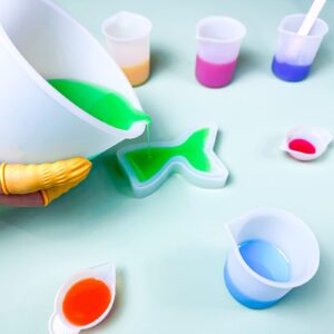 Silicone Measuring Cups for Resin Supplies, Resin Cups Kit with 600ml & 100ml Resin Mixing Cups and Tools, Silicone Cups for Resin Molds, Epoxy Resin Cups, Cooking, Casting Moulds, Jewelry Making