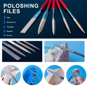 LET'S RESIN Resin Polishing Strips Kit,33Pcs Resin Supplies with Sandpaper,Resin File Kit &Blocks,Scissors,Wooden Brush,Cloth,Resin Tools for Epoxy Resin,Jewelry Making Supplies,Resin Molds