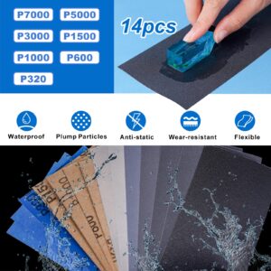 LET'S RESIN Resin Polishing Strips Kit,33Pcs Resin Supplies with Sandpaper,Resin File Kit &Blocks,Scissors,Wooden Brush,Cloth,Resin Tools for Epoxy Resin,Jewelry Making Supplies,Resin Molds