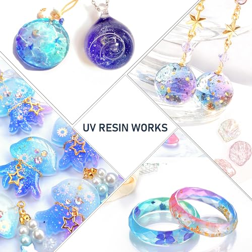 Crystal Clear Hard UV Resin Clear Hard Type 3.5oz Transparent UV Solar Curing Resin for DIY Earring Pendant Jewelry Making Craft Decoration (3.5oz)