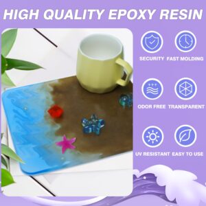 alida 1 Gallon Crystal Clear Epoxy Resin, Resin Epoxy Table Top, No Yellowing & No Bubbles, Self Leveling 1:1 Mix for DIY Jewelry, Tumbler, Art Casting Resin Epoxy Resin Kit