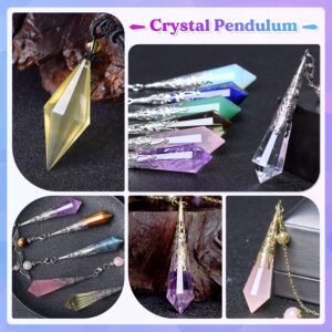 LET'S RESIN Resin Molds 18Pcs Pendulum Crystal Molds for Resin, Silicone Molds for Resin,Multi-Facet Resin Jewelry Molds for Quartz Crystals Pendants, Resin Necklace,UV Resin