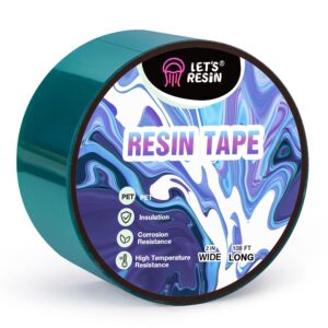 let's resin resin tape,2inch wide x 108ft long epoxy tape,thermal adhesive tape,high-temperature heat insulation, easy peel, release resin tape for epoxy resin molding, river tables,remove residue