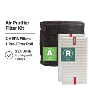 Honeywell HEPA Air Purifier Filter Value Kit – Includes 2 R HEPA Filters and 1 A Pre-Filter Roll with Cutting Template