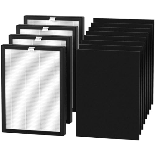 ProHEPA 9000 HEPA replacement filter Compatible with VEVA ProHEPA 9000 Air Puri-fier, Including 4 True HEPA Filters & 8 Carbon Filters