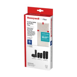 honeywell hepa air purifier filter g, 1-pack – for hpa030/hpa080 & hpa180 series – airborne allergen air filter targets wildfire/smoke, pollen, pet dander, and dust