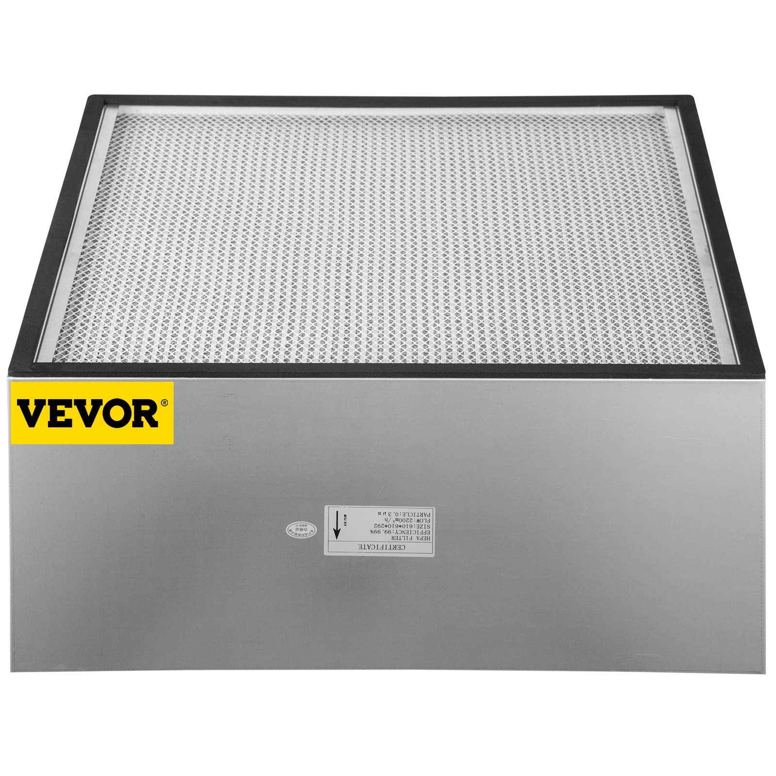 VEVOR Filter Replacement, 24'' x 24'' x 11.5'' AC Filter, HEPA Pleated Air Filter, Air Filter Replacement with Galvanized Frame, 99.97% Standard Filter Compatible for HEPA Filter Novair 2000