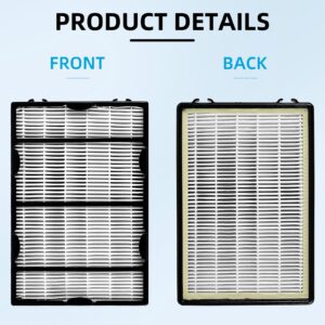 HAPF600 HEPA Filter Replacement for Holmes Air Purifier Filter B - Compatible with HAPF8650 HAP615 HAP625 HAP650 HAPF600D-U2 (3 HEPA Filters & 3 Carbon Pre-filters)