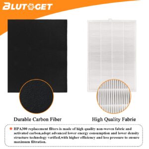 6Pack HPA300 HEPA Filter Replacement for Honeywell Air Purifiers Filter HPA300 Series - HPA300, HPA304, HPA8350, HPA300VP- Replace HRF-R3 HRF-AP1 with 8 Pack Activated Carbon Pre-Filter