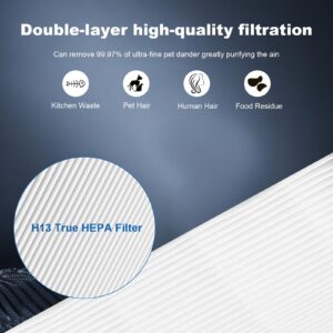 Yeelife HP07 Filter Replacement for Dyson Air Purifier Filter TP07 TP06 HP06 HP09 TP09 PH01 PH02 PH03 PH04, 360 Combi Glass Pure Cool Hot Humidify Fan, 2-in-1 HEPA + Carbon Filter (Upgraded - 2 pack)