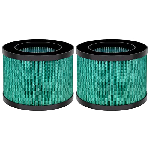 Asheviller MK01 MK06 Replacement Filter, Compatible with AROEVE MK01 MK06 and Kloudi DH-JH01, Intelabe EPI080/EP1080& Elechomes EPI081/EP1081 Air Purifier, Pet Dander Version, 2Pack (MK01 Green)