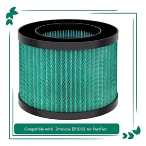 Asheviller MK01 MK06 Replacement Filter, Compatible with AROEVE MK01 MK06 and Kloudi DH-JH01, Intelabe EPI080/EP1080& Elechomes EPI081/EP1081 Air Purifier, Pet Dander Version, 2Pack (MK01 Green)