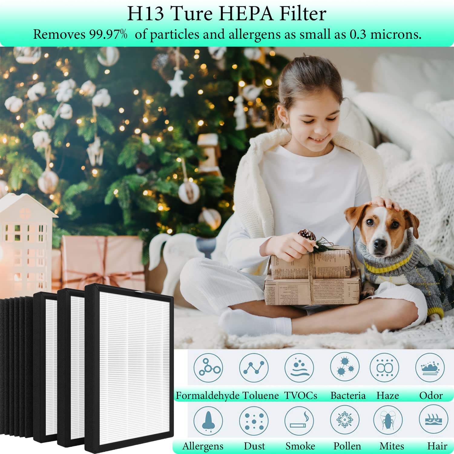 Nyingchi ProHEPA 9000 Replacement Filter,Compatible with VEVA ProHEPA 9000 Air Purifier,Including 3 True HEPA Filters & 6 Activated Carbon Filters