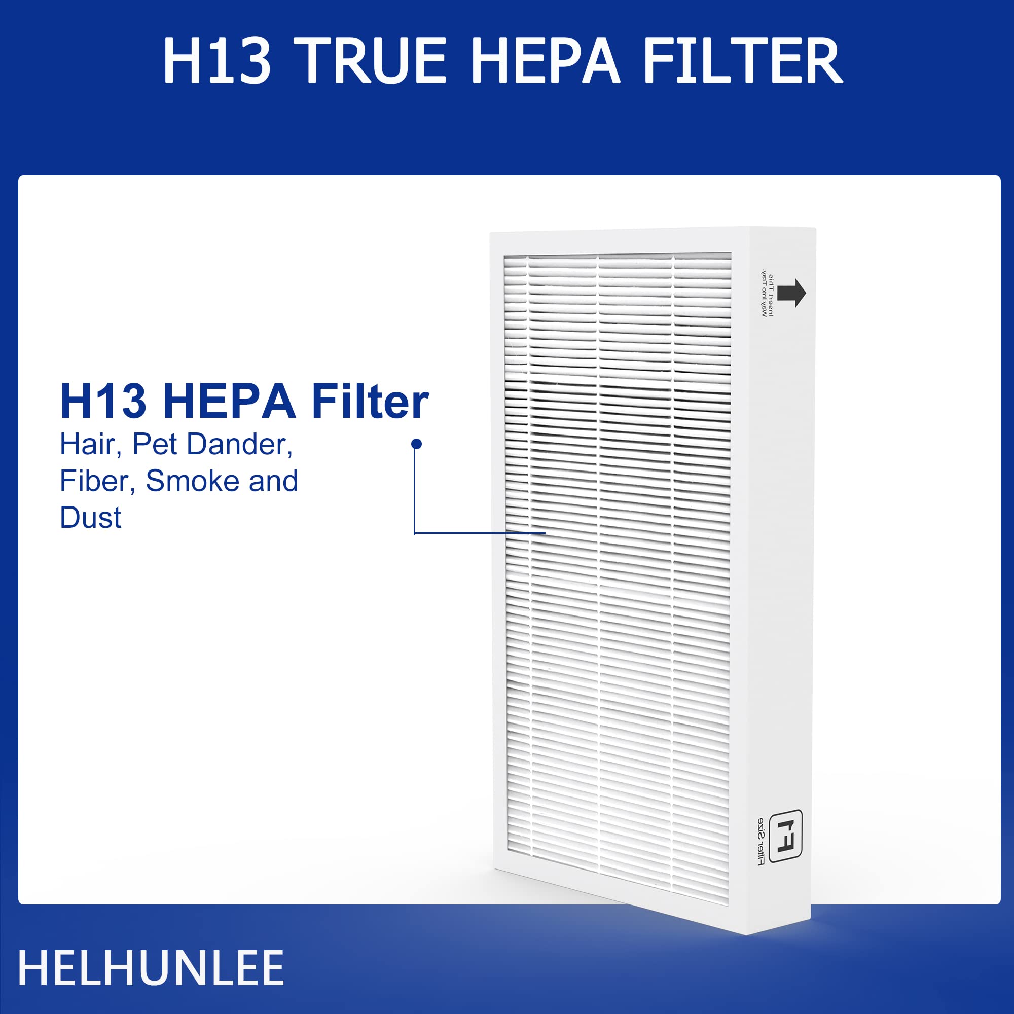 HELHUNLEE F1 4-Pack H13 HEPA Filter Replacement, Fit for 3M Filtrete C01 T02 Air Purifier, 4 Pack