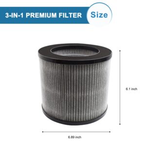 ADDFRESH - Replacement Filter Bundle Compatible with Bissell MYair 2780a 2780 and 27809 Personal Air Purifiers - Compare to My Air Part 2801-3-in-1 HEPA and Activated Carbon Filters (2 Pack)