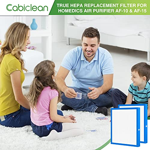 Cabiclean 2 Packs AF-10FL True HEPA Replacement Filters for HoMedics AF-10 AP-15 AF-10FL Air Purifiers