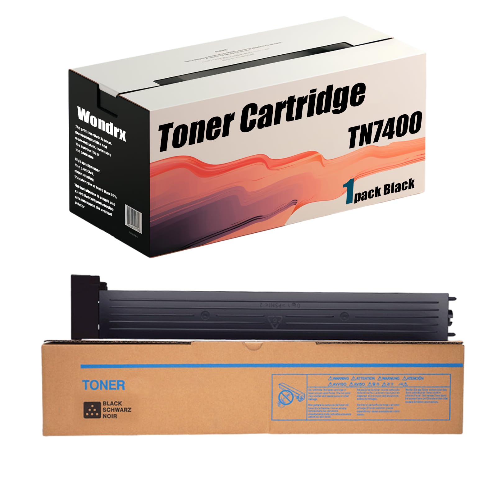 Compatible TN7400 Toner Cartridge for Konica Minolta Magicolor 7400 7440 7450 7450II High Yield 15000 Pages Convenient to Install Eco-Friendly (Black 1Pack)