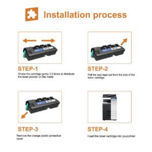 WX-103 WX103 Black Waste Toner 1 Pack Compatible Replacement for Konica Minolta WX103 Waste Toner Work with Bizhub 224e 284e 308 364e 368 454e 458 554e 558 C224 C224e C258 C284 C284e C308 Printer