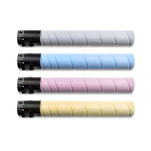 LOVPAIN TN-324 TN324 Toner Cartridges Set (4-Pack, Black/Cyan/Magenta/Yellow) - TN324K TN324C TN324M TN324Y Toner Cartridge Replacement for Konica Minolta Bizhub C258 C308 C368 Printer