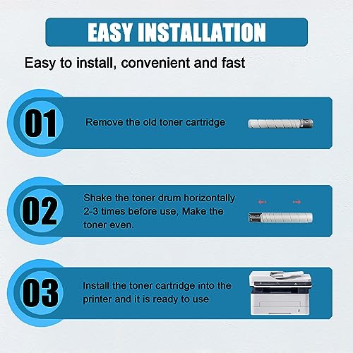JENKEM Standard Capacity Replacement Compatible for Konica Minolta TN322 Toner Cartridge (with Chip) Work for Konica Minolta Bizhub 224e 284e 364e Printers