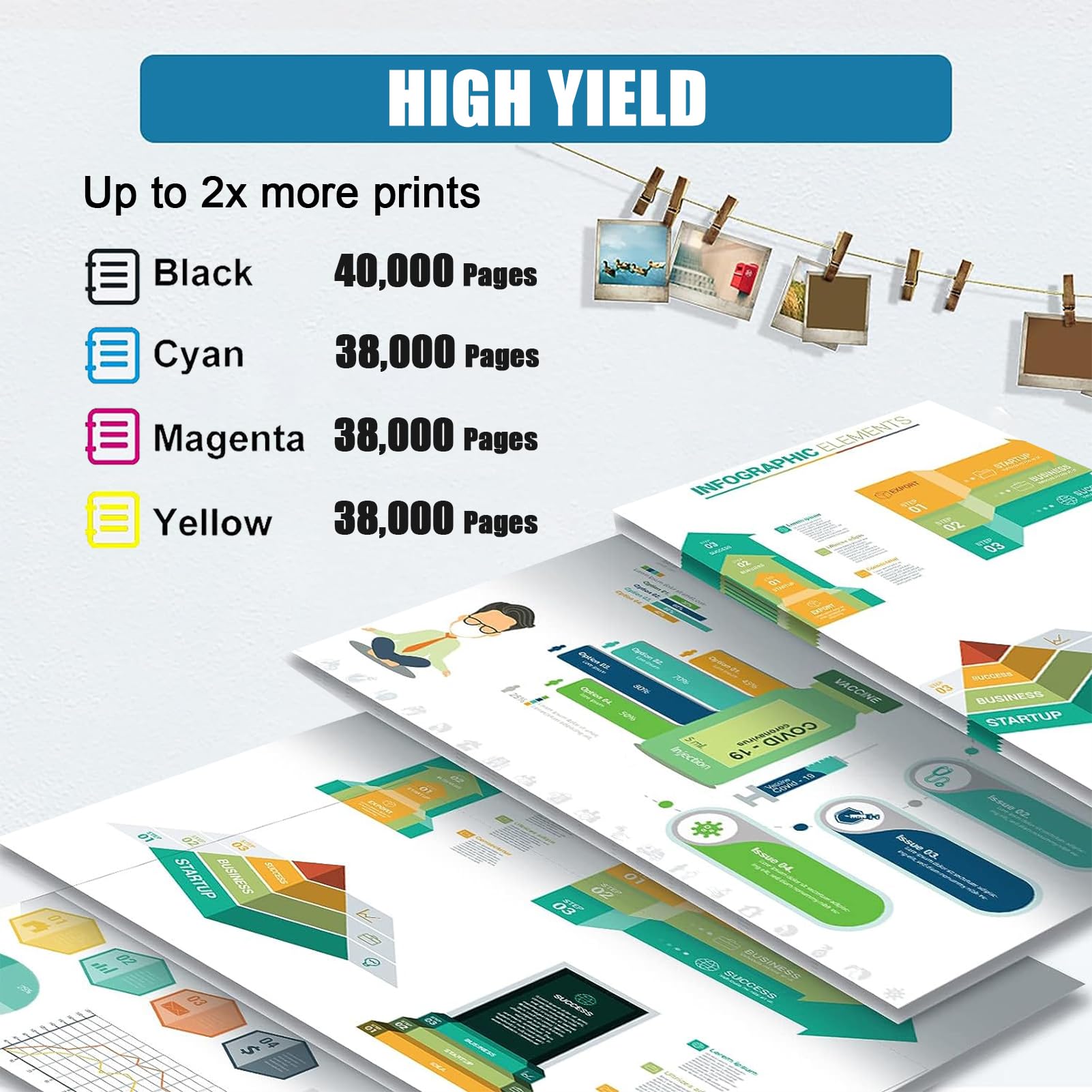 JENKEM High Yield Replacement Compatible for Konica Minolta TN715 Toner Cartridge (with Chip) Work for Konica Minolta Bizhub C750i Printer Combo Pack