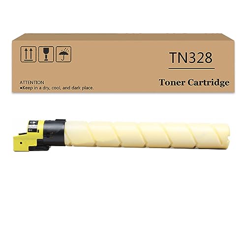 FLOAPA TN328 TN328K Toner Cartridge Use for Konica Minolta Bizhub C300i C360i C250i Printers Yellow