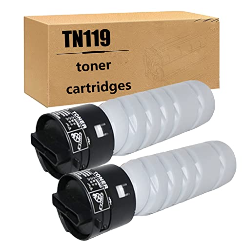 AQUX TN119 Extra High Yield Toner Cartridge Black TN119 Toner Cartridge Replacement for Konica Minolta Bizhub 195 235 7719 7723 Printer (TN119, Up to 11,000 Yield) 2-Pack