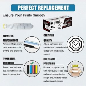 RIOMAN TN710 Toner Cartridge Replacement Compatible for Konica Minolta High Yield Work for Konica Minolta Bizhub 600 601 750 751 Printers