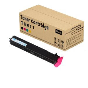 rioman tn611 toner cartridge compatible replacement for konica minolta tn611 to use with c451 c550 c650 toner printer magenta