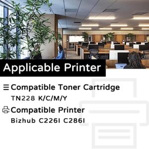 RIOMAN Toner Cartridge Compatible Replacement for Konica Minolta TN228 to Use with Bizhub C226I C286I Toner Printer Combo Pack